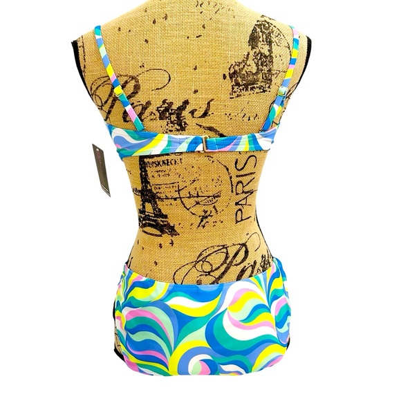 No Boundaries NOBO Multicolor Swirl Bikini Set Juniors Size 11-13 - Picture 4 of 16